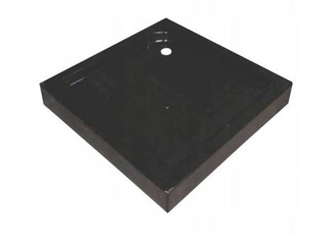 Calbati Brodzik kwadratowy 80x80 głęboki 15cm czarny syfon 23179596