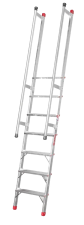 Drabina aluminiowa schody z poręczami FARAONE (wysokość robocza: 5,00m) 99675044