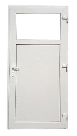 Drzwi zewnętrzne sklepowe (kolor: biały, strona: lewa, szerokość: 100 cm)